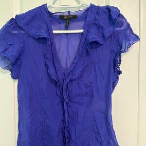 BCBGMaxazria sheer purple blouse